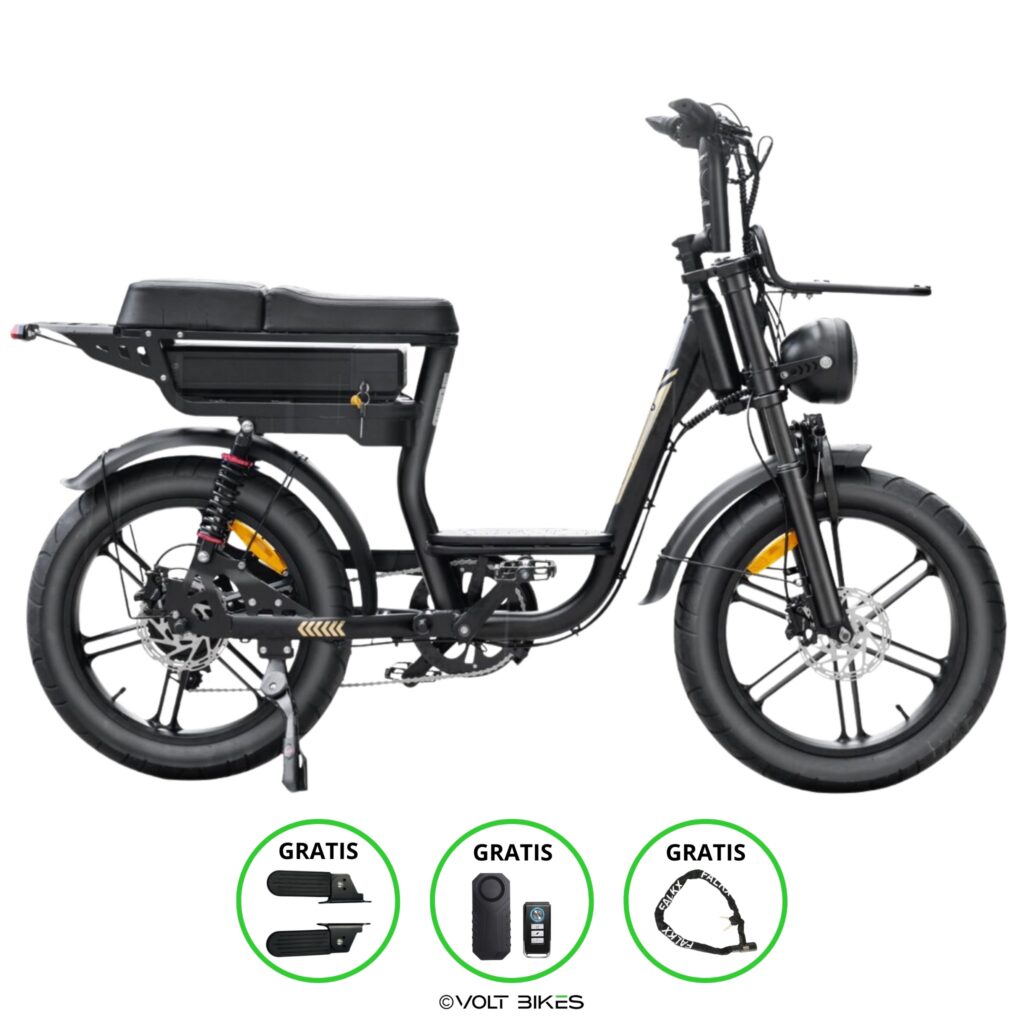 Fatbike V20 Pro - Comfort - Lage instap - Zwart