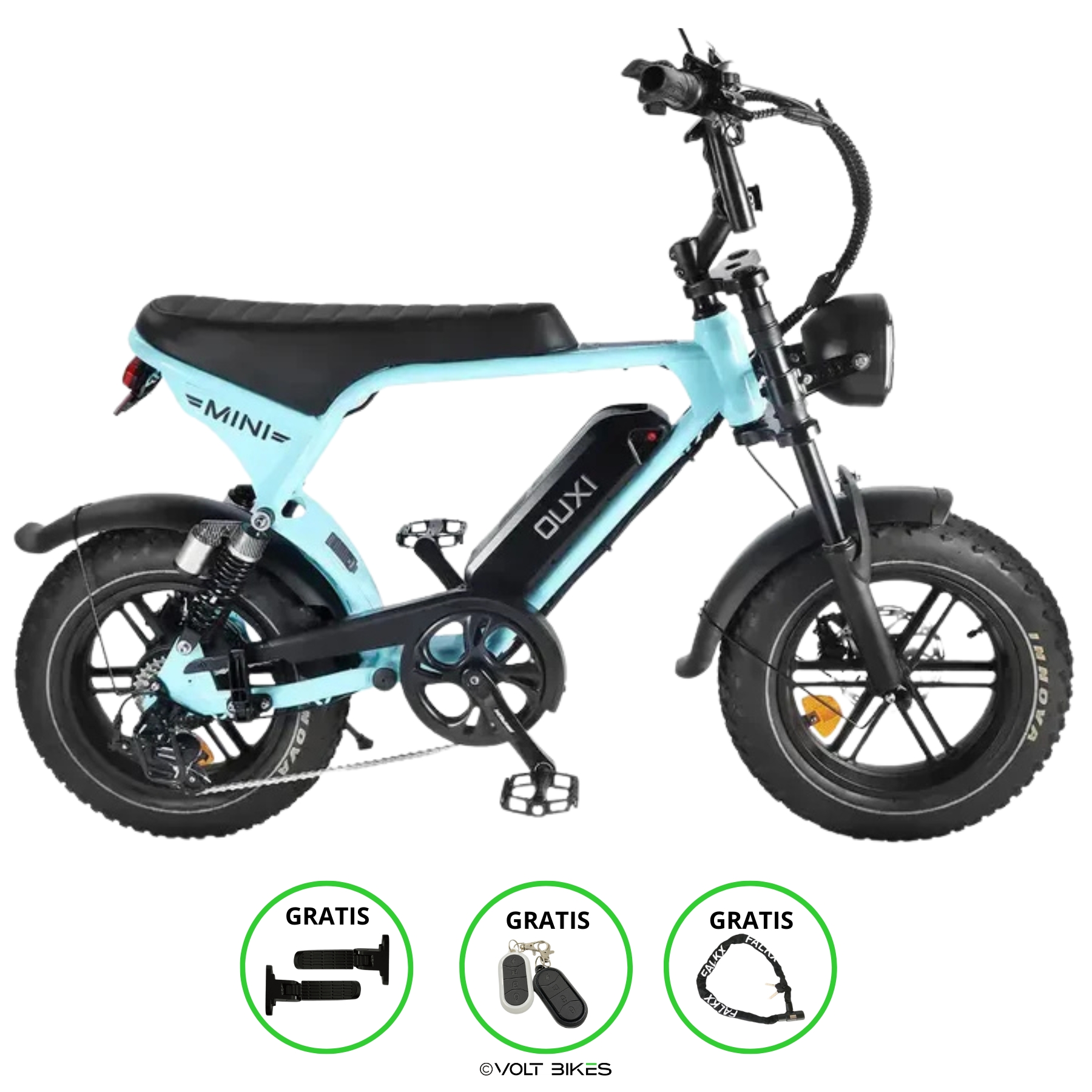 OUXI V8 Ultra - Mini Fatbike - Licht Blauw