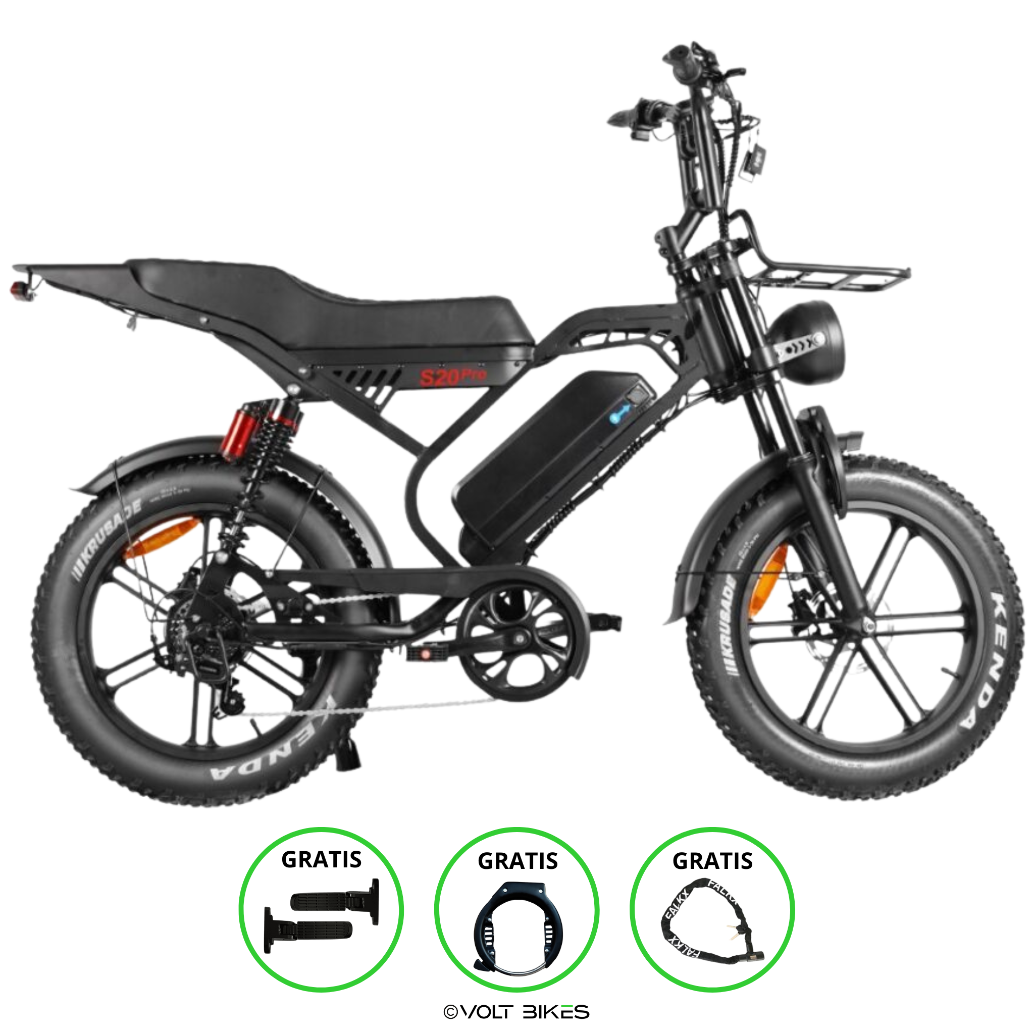 Fatbike S20 Pro - Zwart